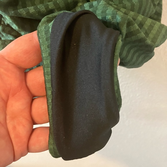 Estivo Strapless Control Green Check Swimsuit- Med - Picture 6 of 11